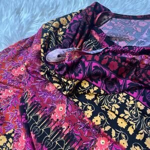 Icy Tunic Womens Pullover flared purple 3/4 sleeve XL